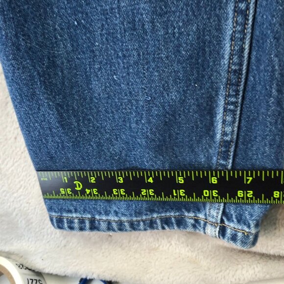 Lands End Womens Jeans Size 14 Blue Denim Straight Leg Casual High Rise Classic - Picture 7 of 14